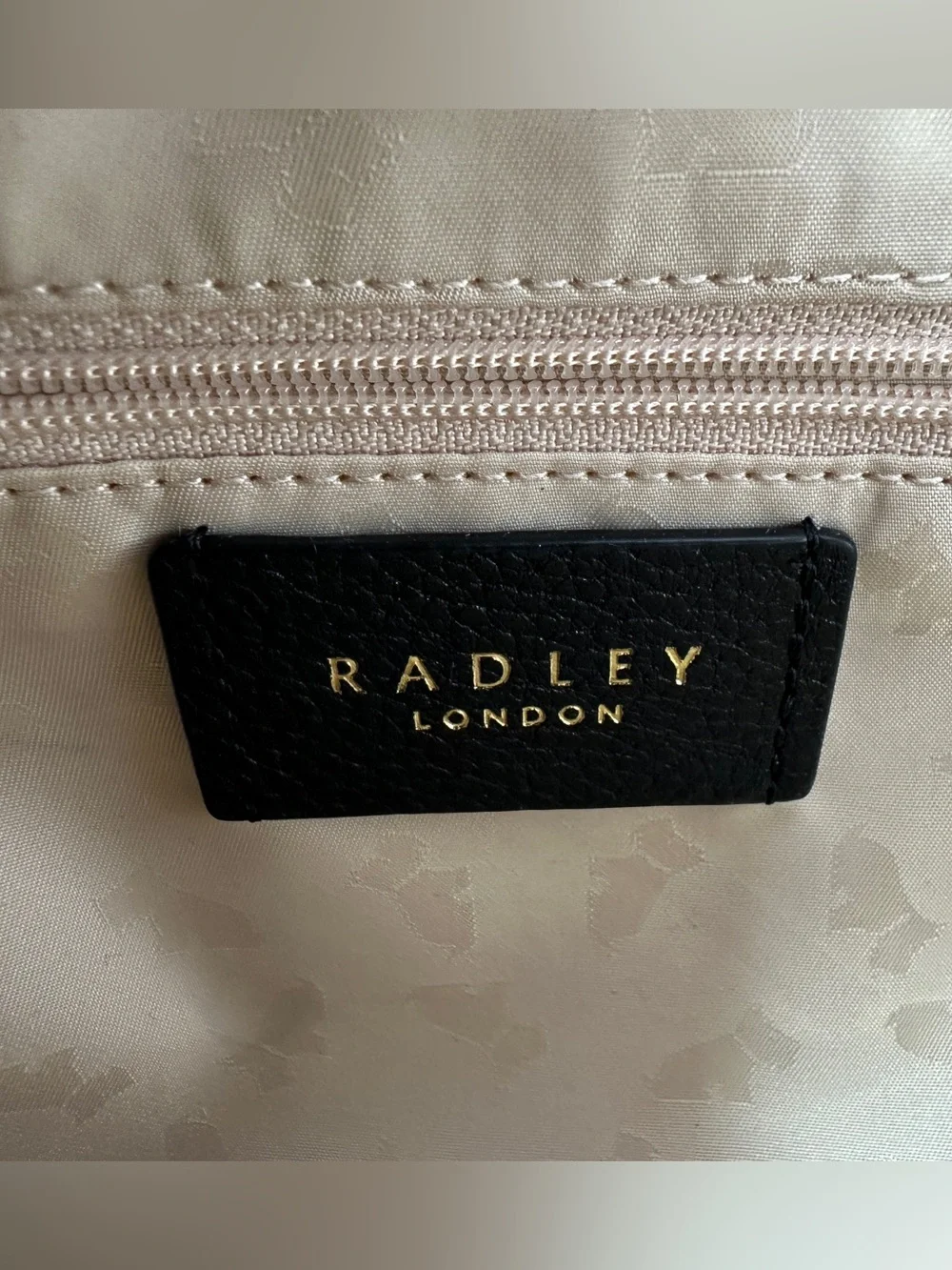 RADLEY LONDON Black Croc-Embossed Leather Satchel with Gold Hardware